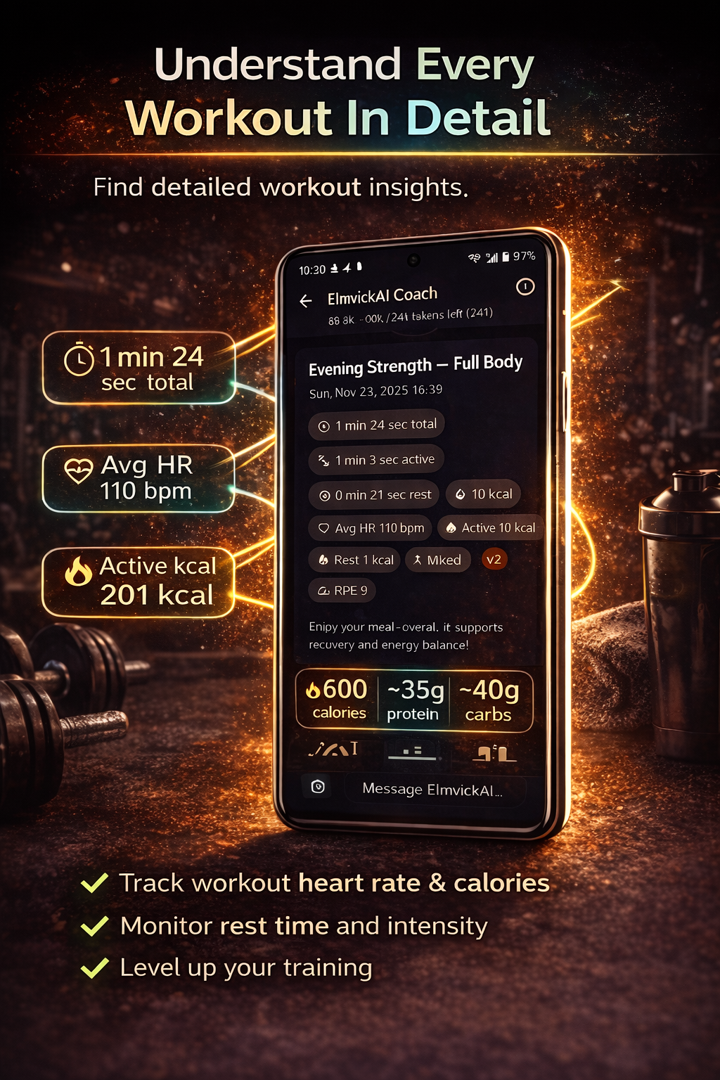 Training Logger workout detail screen